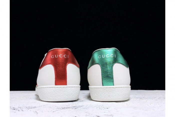 G*u*i ace embroidered low-top sneaker white with logo