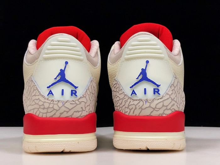 Air Jordan 3 Retro "CHARITY GAME" sail red mens 136064-140